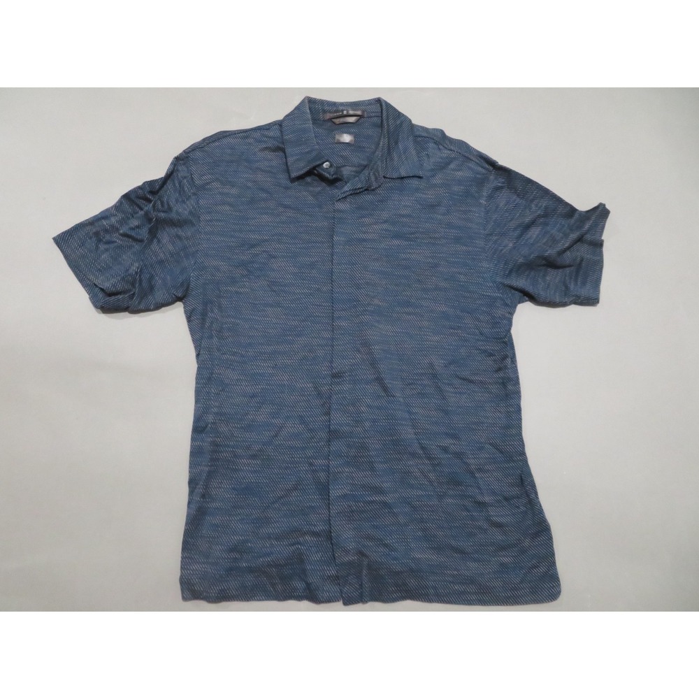 Vintage Nike Shirt Mens Large Blue Button Up Tiger Woods Golf Camp Casual Y2K